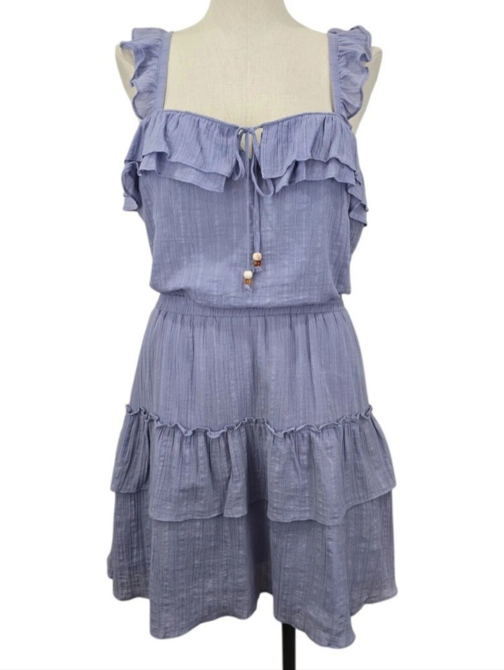 Heartloom x Revolve Rianne Dress in Pond Blue Tiered Women’s Size M Cottage